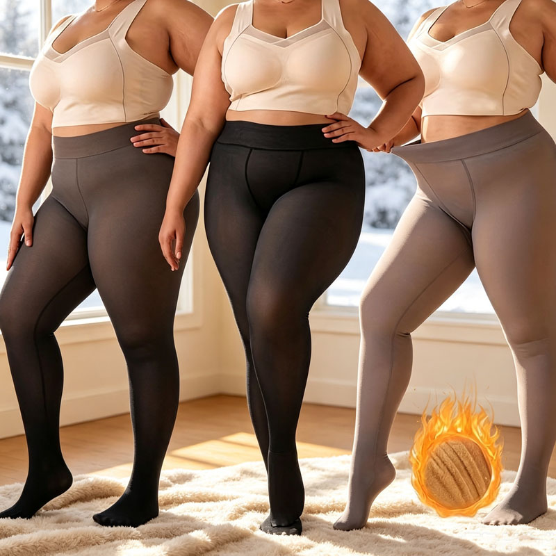 Tights Pantyhose Sheer - 1-2 คู่ กางเกงรัดรูปบุขนเฟลซแบบทึบแสง ขนาดใหญ่พิเศษ เอวสูง ให้ความรู้สึกบางเบา