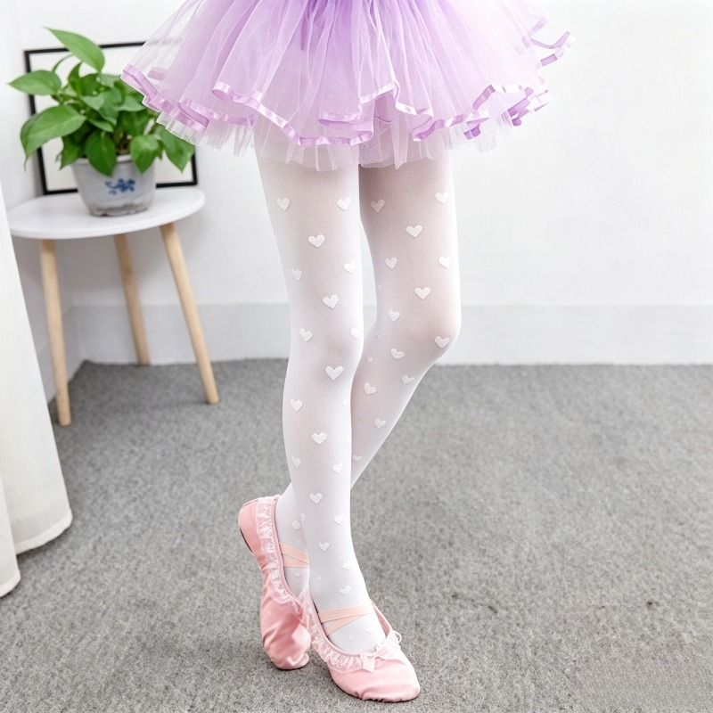ถุงน่องบัลเลต์ลายโบว์รูปหัวใจ  - Tights Pantyhose Sheer บทวิจารณ์และราคา